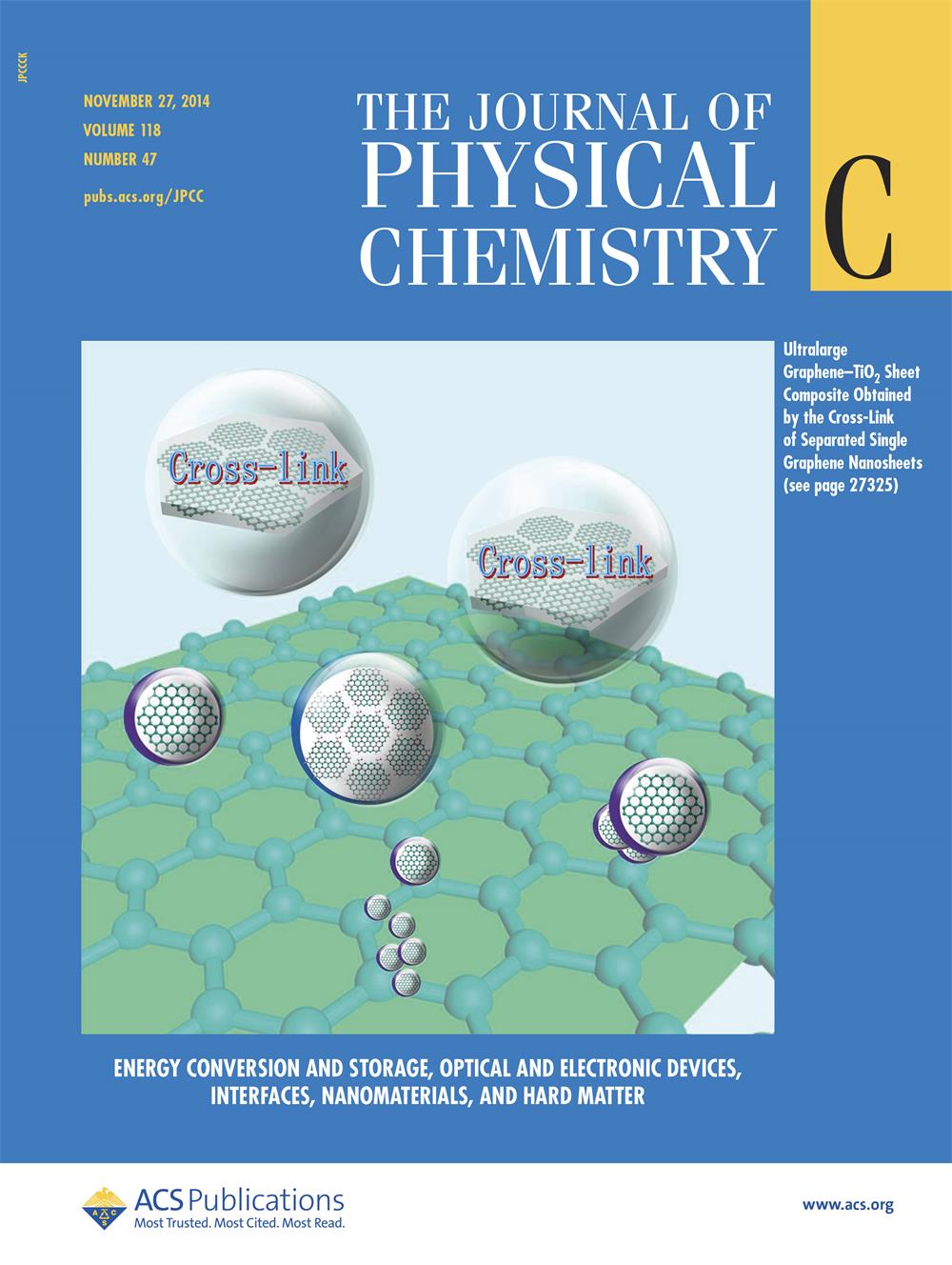 潘晓阳研究论文被Journal Of Physical Chemistry C选为Front Cover-欢迎访问徐艺军研究小组